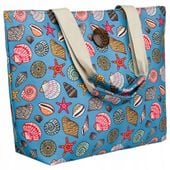Torba Plażowa Duża Zapinana Na Zamek Torebka Shopper z Podszewką Piknik XXL