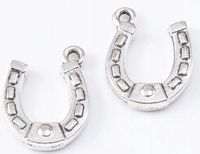 Mini Końska Podkowa 2 Sztuki Na Szczęście Koń Stajnia Antyk Symbol CHARMS