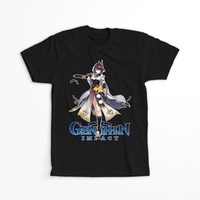 Koszulka Czarna Genshin Impact - Kujou Sara - WYBIERZ KOLOR KOSZULKI I FASON Męska M