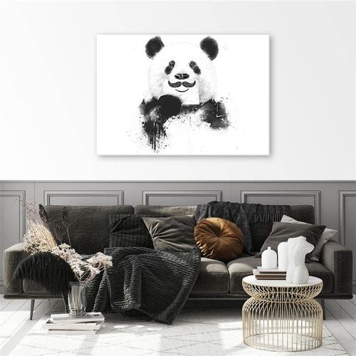 Obraz na płótnie – Canvas, Panda z wąsem 100x70 na Arena.pl