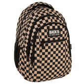 BACKUP PLECAK SZKOLNY MŁODZIEŻOWY DLA DZIEWCZYNKI SZACHOWNICA BEŻOWA