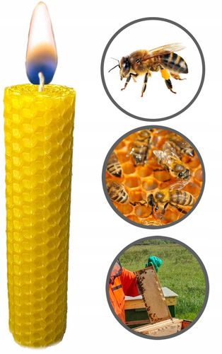 świeca z wosku pszczelego - 1 szt. na Arena.pl