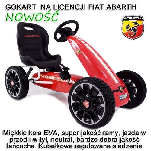 WIELKI LICENCJONOWANY  GOKART  FIAT ABARTH KOŁA EVA JAKOŚĆ /PB9388A na Arena.pl