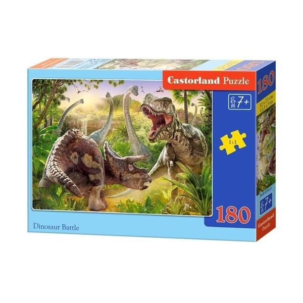 Puzzle 180 el. dinosaur battle zdjęcie 1