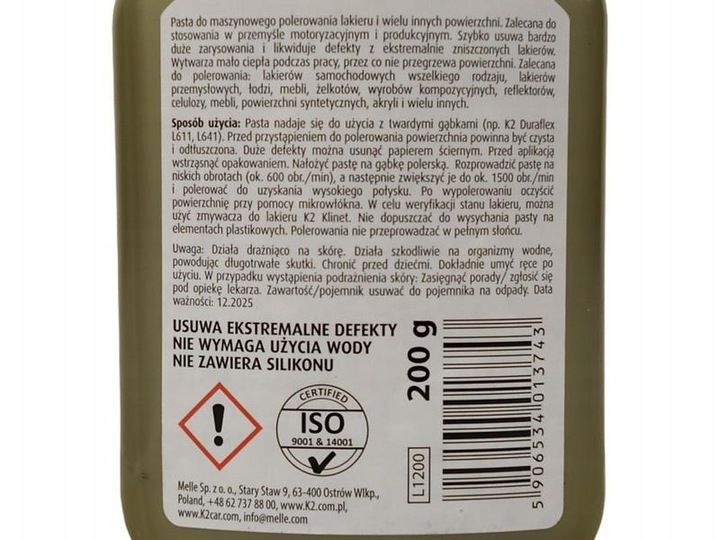 K2 MASNER POLERKA + 3X GĄBKI M14 +LUSTER Q1 Q3 Q5 zdjęcie 5