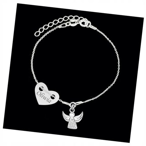 Srebrna Bransoletka KOMUNIA GRAWER CHRZEST 925 na Arena.pl