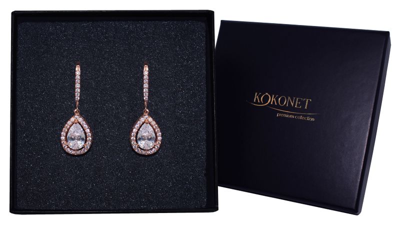 Kolczyki ślubne IVETTE rose zdjęcie 1