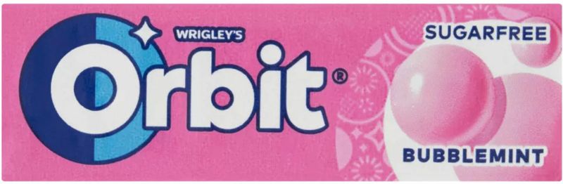 GUMA ORBIT DRAŻE BUBBLEMINT 14G RÓŻOWA zdjęcie 1