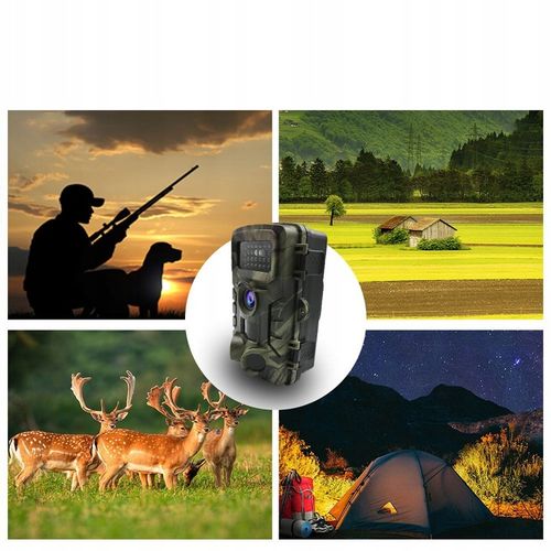 Kamera Leśna Fotopułapka Myśliwska Ip66 Czujnik Ruchu IR Tryb Nocny na Arena.pl