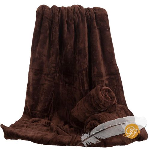 Koc 150x200cm mikrofibra- BRĄZ na Arena.pl