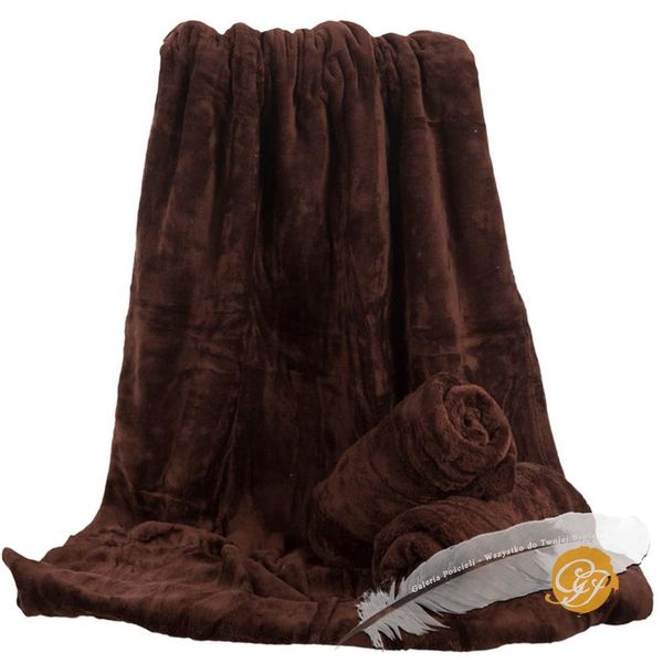 Koc 150x200cm mikrofibra- BRĄZ zdjęcie 2