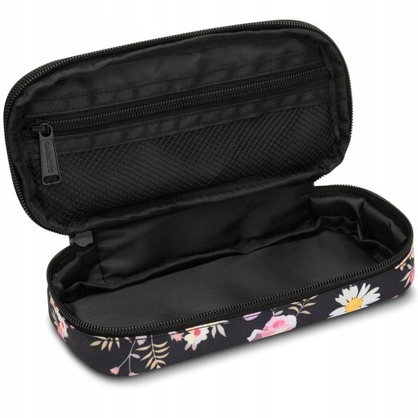 Piórnik dwukomorowy w kwiaty saszetka do szkoły dwie komory pojemny ZAGATTO zdjęcie 4