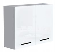 Szafka łazienkowa wisząca 60 cm Połysk czarny uchwyt 60/60/24