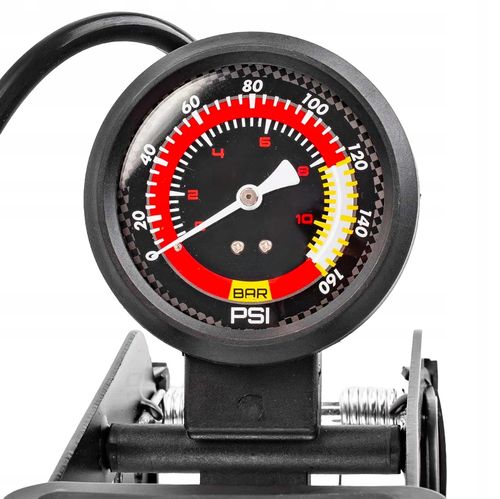 POMPKA NOŻNA SAMOCHODOWA MANOMETR 11BAR METALOWA na Arena.pl