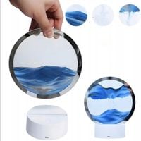 Lampka 3D Biurkowa TSG-49 Dynamiczny Piasek Oceanu Z Lampą LED Płynący