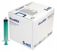 Strzykawki 3 częściowe luer lock 5 ml 100 sztuk