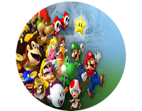 Opłatek na tort Mario Bros