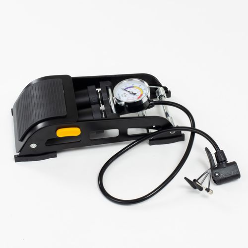 Pompka Nożna Rowerowa Samochodowa Dwutłokowa Z Manometrem na Arena.pl