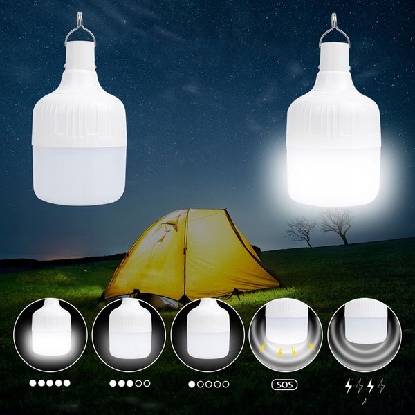 LAMPA KEMPINGOWA ŻARÓWKA LED LAMPKA DO NAMIOTU Z HACZYKIEM I AKUMULATOREM zdjęcie 8