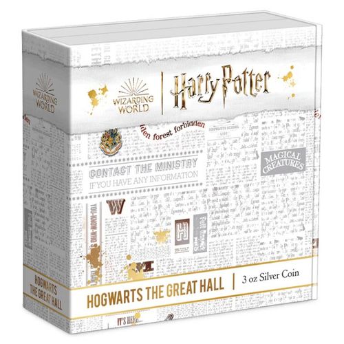 Niue: Harry Potter - Hogwarts The Great Hall 3 uncje Srebra 2022 Antique Finish na Arena.pl