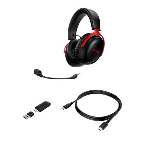 Słuchawki HyperX Cloud III Wireless Gaming Headset Czarno-Czerwone na Arena.pl