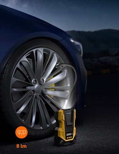 Kompresor Samochodowy 12V 230V Feegar Sprężarka Pompa Przenośna Do Kół Led na Arena.pl