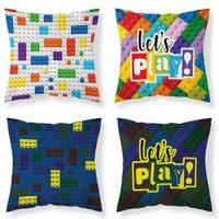 Świecąca poszewka 40x40cm - LEGO FLUO