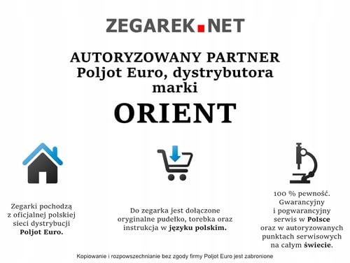 Zegarek Męski Orient FAC0000DD0 czarny pasek na Arena.pl