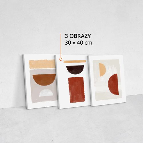 OBRAZY DO SYPIALNI SET AZTECKI WZORY STYL BOHO ABSTRAKCJA 90cm x 40cm na Arena.pl