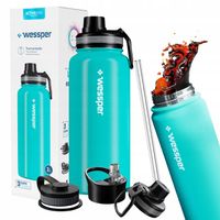 Kubek termiczny dla dzieci do szkoły termos na herbatę wymienne ustniki 1l