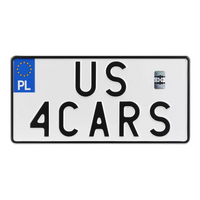 Tablica rejestracyjna polska rozmiar amerykański US JDM