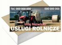 Wizytówki firmowe 100szt WIELE wzorów USŁUGI ROLNICZE