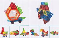 KLOCKI MAGNETYCZNE KONSTRUKCYJNE 3D EDUKACYJNE MAGNETIC TILES 106el PREZENT