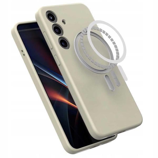 Spacecase Silicone Mag Galaxy S25+ Beige zdjęcie 9