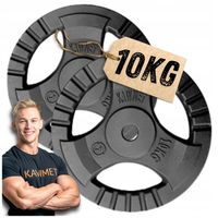 Komplet Obciążeń Kierownica zestaw do ćwiczeń siłownia KAWMET 2x10kg 28,5mm