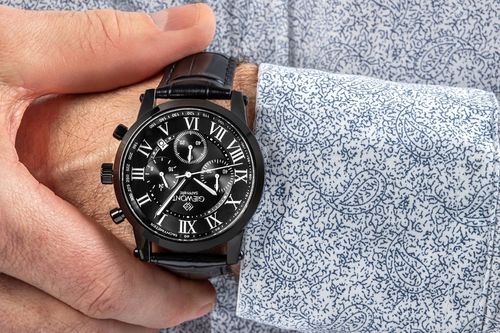 zegarek męski giewont chronograph sapphire czarny gw6260-a3 na Arena.pl