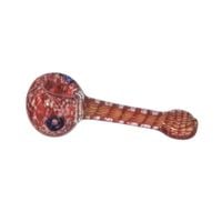 lufka szklana bowl "cętki" - czerwona 9 cm