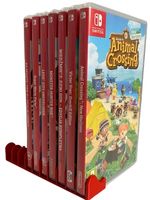 STOJAK PODSTAWKA NA GRY UCHWYT NÓŻKA NINTENDO SWITCH 10 MIEJSC CZERWONY