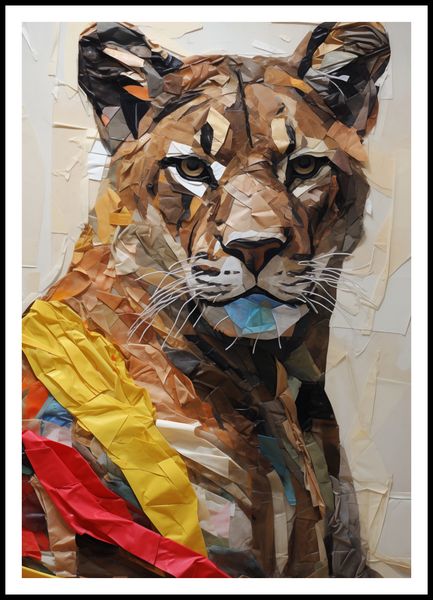 Plakat 70x100cm Papierowy Tygrys zdjęcie 3