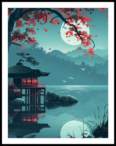 Plakat 50x65cm Japoński Pawilon na Arena.pl