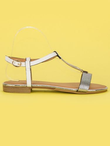 BIAŁE SANDAŁY PŁASKIE Rozmiar - 36 na Arena.pl