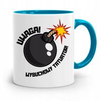 Dla Tatuażystki Tatuażysty Kubek Błękitny Prezent Z Nadrukiem Ze Zdjęciem