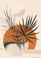 Plakat 50x70cm Palmowy Zachód