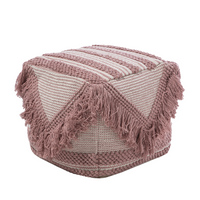 Puf 44 x 40 x 40 cm różowy KOCHI