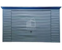 Garaż Blaszany 4x6m - Brama Uchylna Drzwi Okno Rynny Dach spad w tył ID613