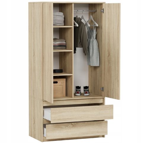 Szafa garderoba 90cm 2d 2sz sonoma B-9 na Arena.pl