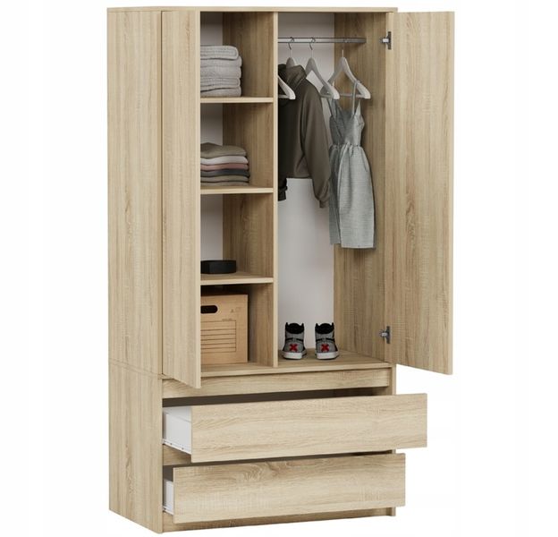 Szafa garderoba 90cm 2d 2sz sonoma B-9 zdjęcie 7