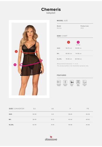 chemeris babydoll i stringi  m/l na Arena.pl