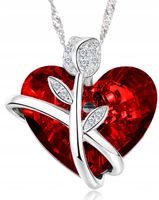 NASZYJNIK SREBRNY ŁAŃCUSZEK Z ZAWIESZKĄ SERCE DAMSKI SREBRO NA PREZENT