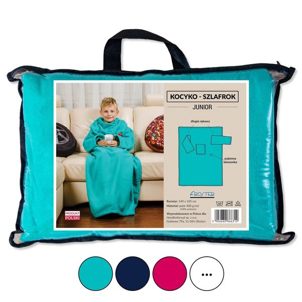 Kocyko-szlafrok Junior - Miętowy zdjęcie 4